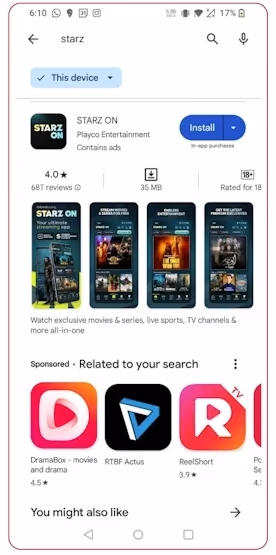 Enabling Starz On Android Phones