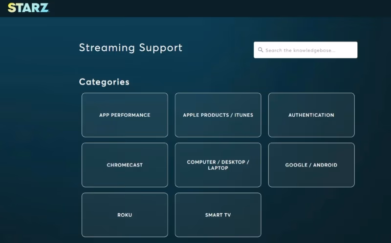 Starz Supported Devices List