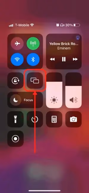 Open Airplay On The Ios Device 01