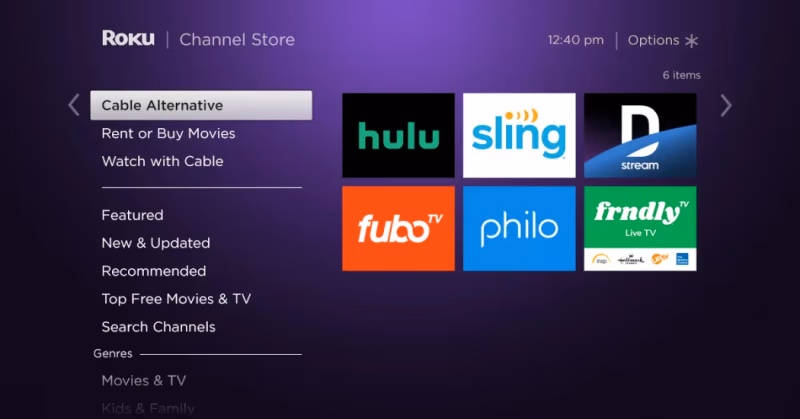 Roku Channel Store Philo