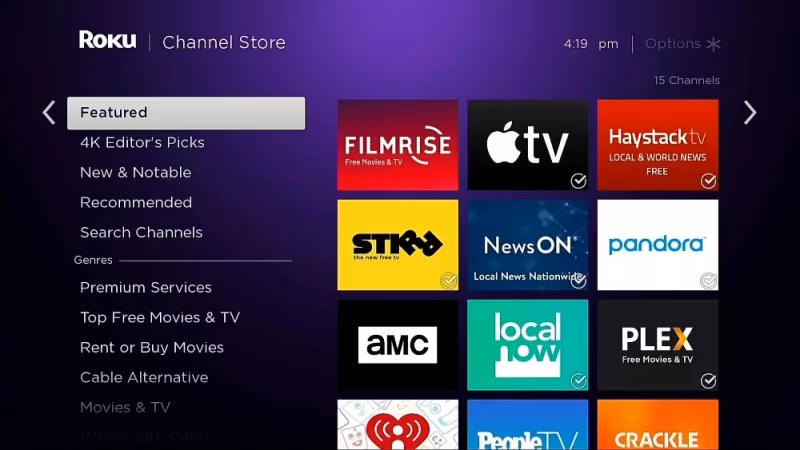 Roku Channel Store
