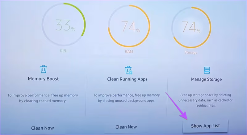Samsung Tv Clear Cache Using Device Care 2019 4