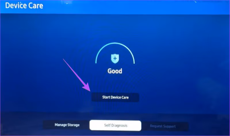 Smasung Tv Start Device Care