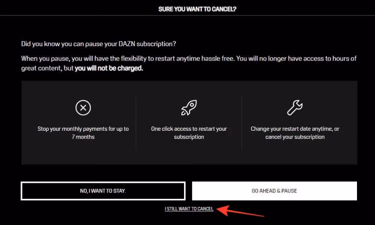 Cancel Dazn Via Website 3