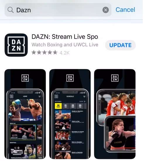 Update Dazn