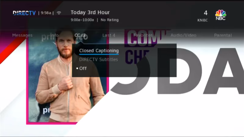 Turn Off Captions On Directv Satellite Set Top Boxes