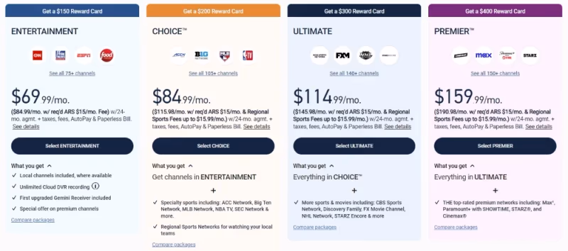 Directv Packages, Plans And Pricing
