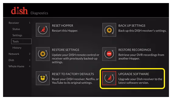 Dish Receiver Updates