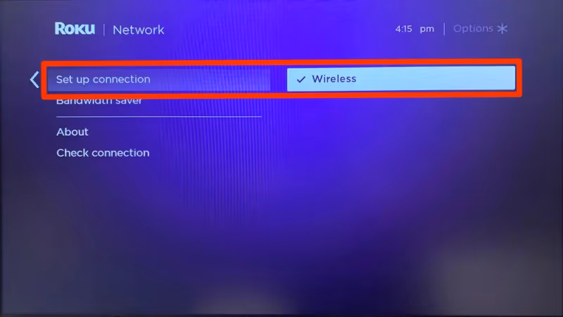 Roku Set Up Connection