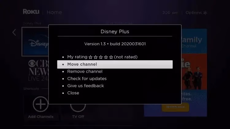 Roku Update The Disney Plus Channel