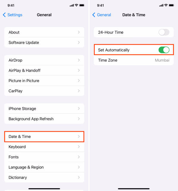 Iphone Set Automatically