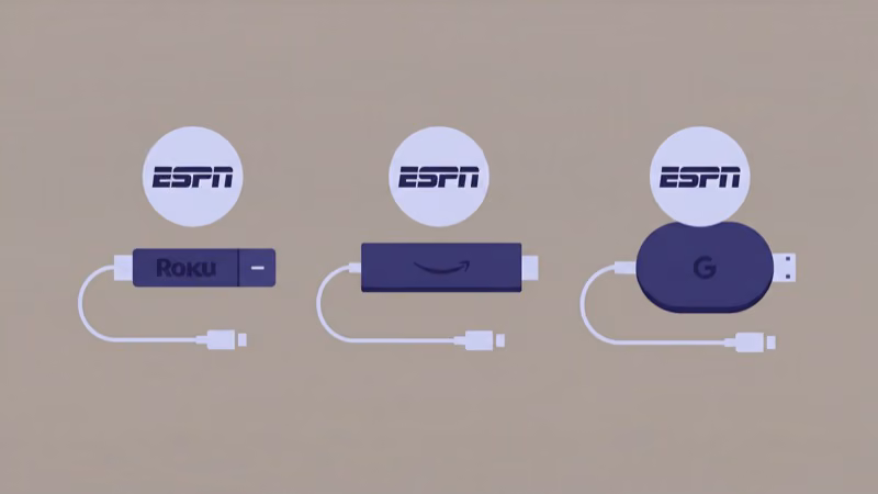 Roku Fire TV and Chromecast devices for ESPN on Vizio TV