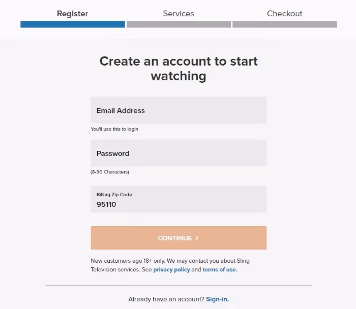 Create Your Sling Tv Account