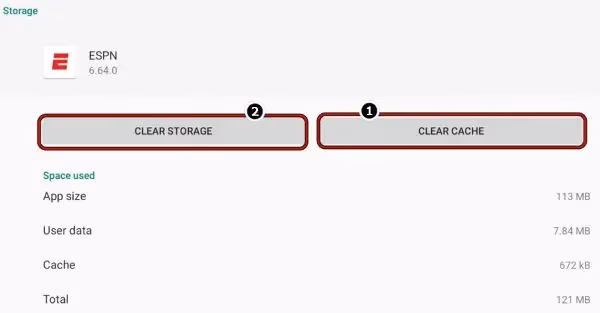 Espn Clear App Data And Cache
