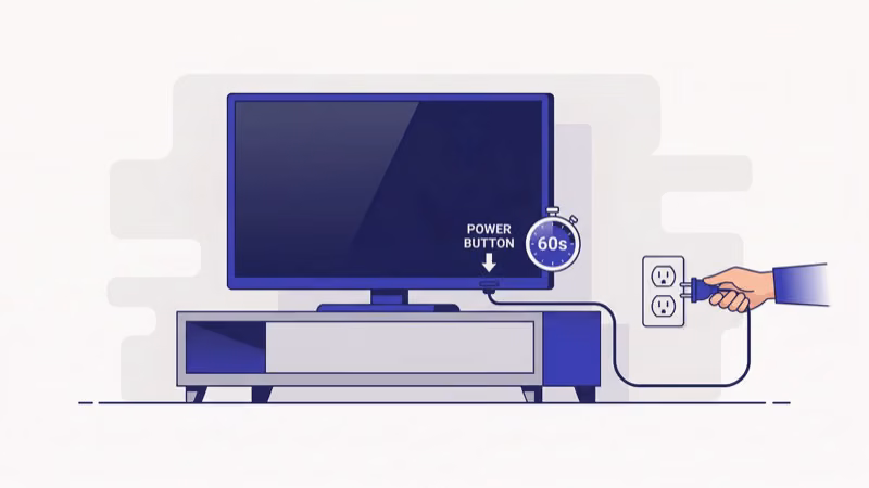 Router and streaming device unplugged during a 60-second power cycle reset
