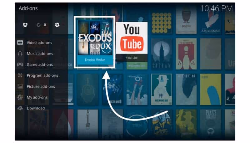 Click on the 'Exodus Redux' option
