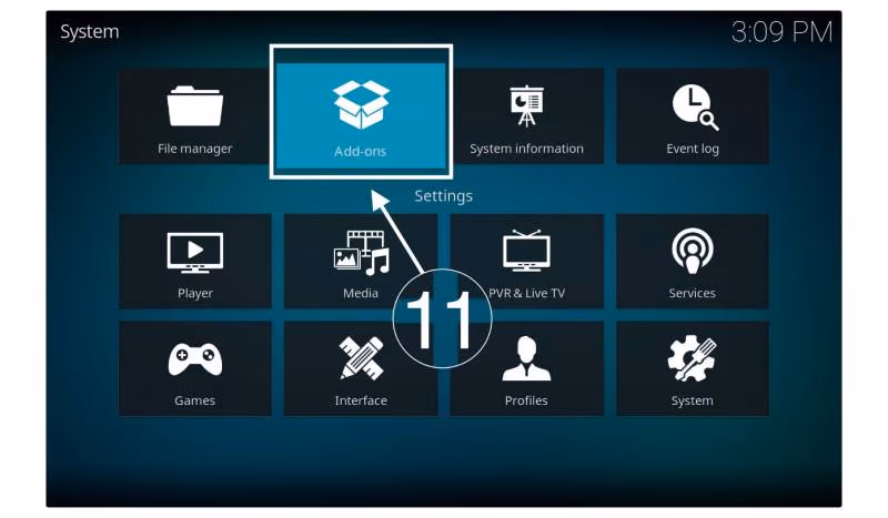 Add-ons on Kodi