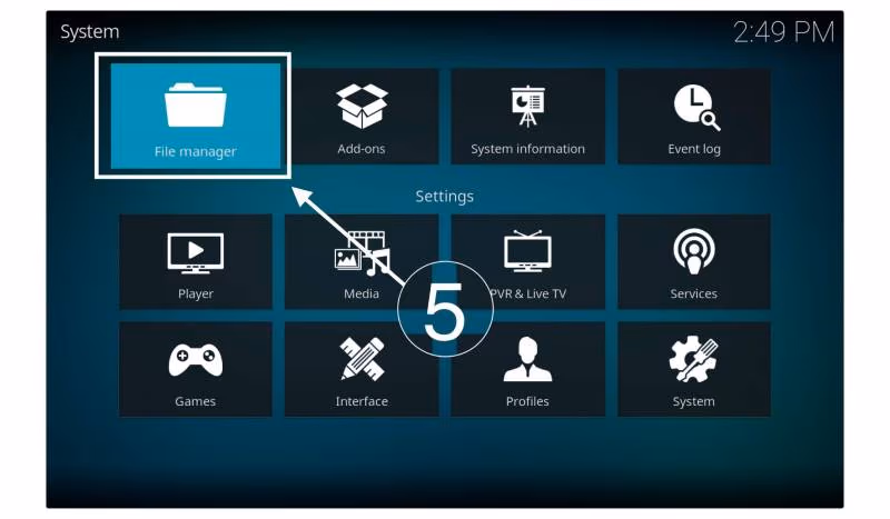 File Manager on Kodi