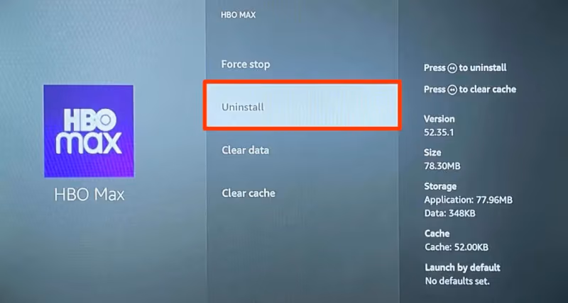 Fire Stick Hbo Max Uninstall