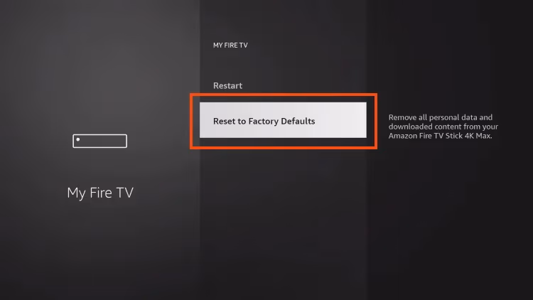 Fire Tv Reset To Factory Defaults
