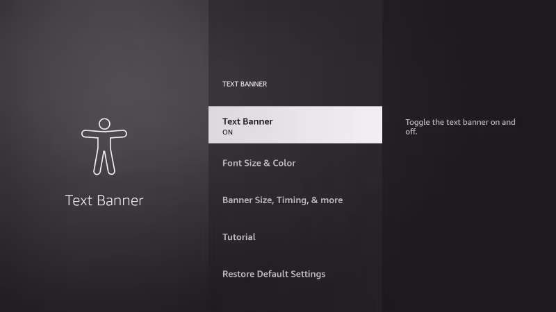 Fire Tv Text Banner