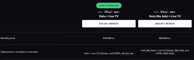 Hulu + Live Tv Packages