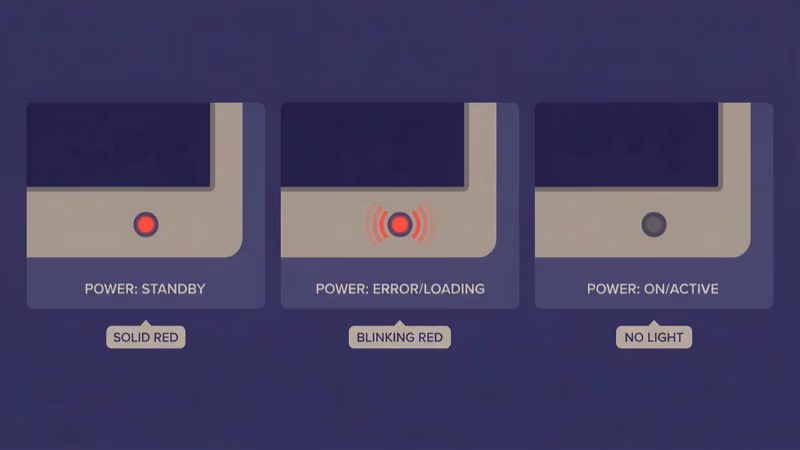 Haier TV standby LED blink code chart showing two and three blink fault patterns