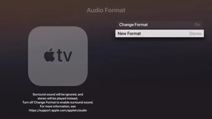 Apple Tv Audio Format Stereo