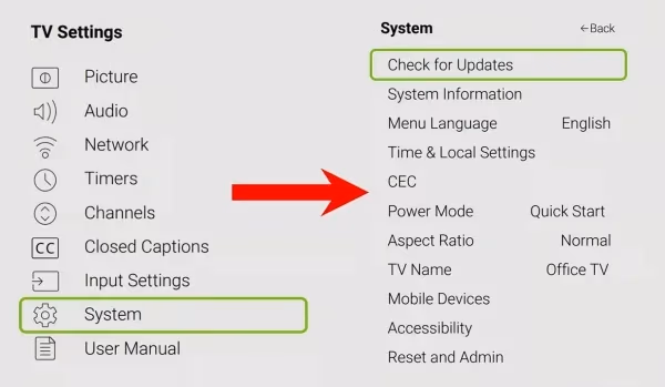 Vizio Tv Check For Updates 2