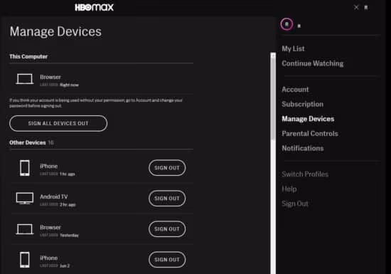 Re-Login to Your HBO Max Account
