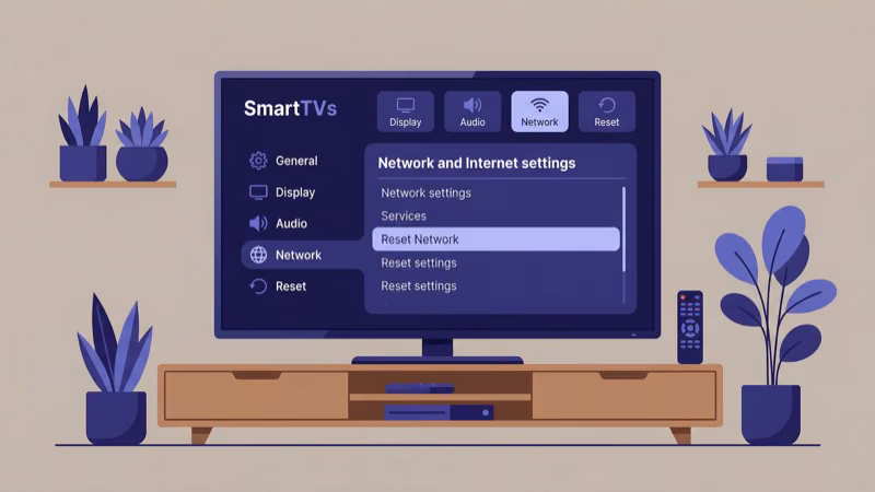 iPhone showing Reset Network Settings option inside the General device reset menu