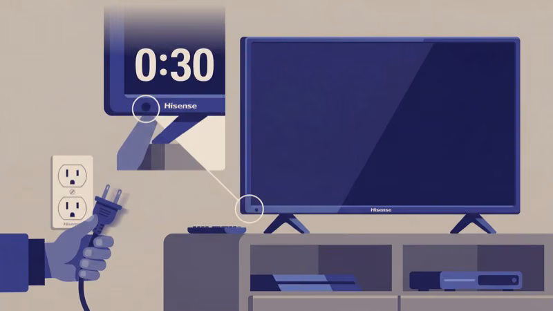 TV and router both unplugged from power during a complete network power cycle reset