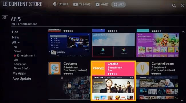 Search Apps on LG Smart TV