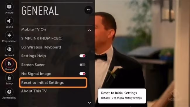 Factory Reset LG TV