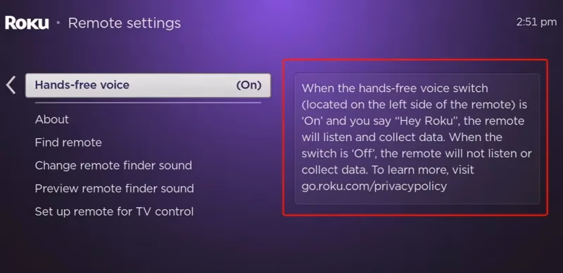Roku Hands Free Voice