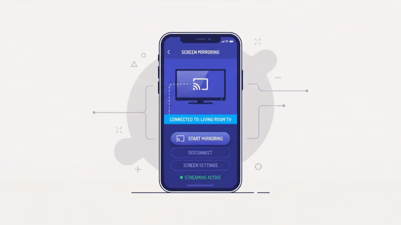 AirServer and LetsView app interfaces for wireless iPhone screen mirroring