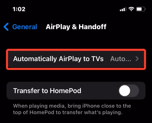 Turn Off auto Airplay