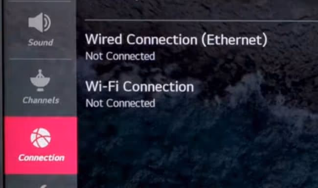 Turn On WiFi on LG TV