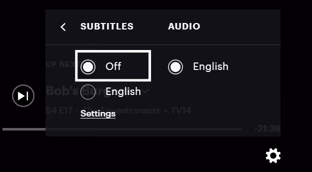 Disable Hulu Captions or Hulu Subtitles