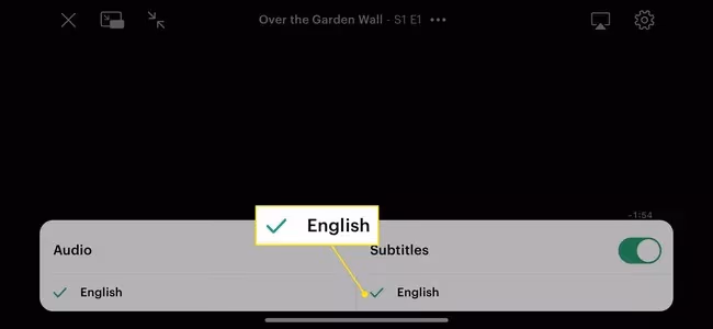 Select subtitle language