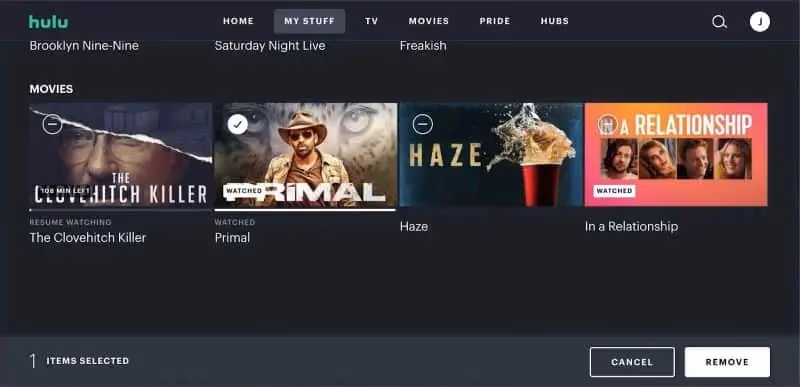 Hulu Viewing History