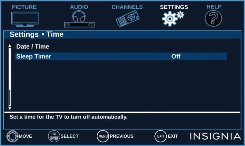 Insignia Tv Sleep Timer