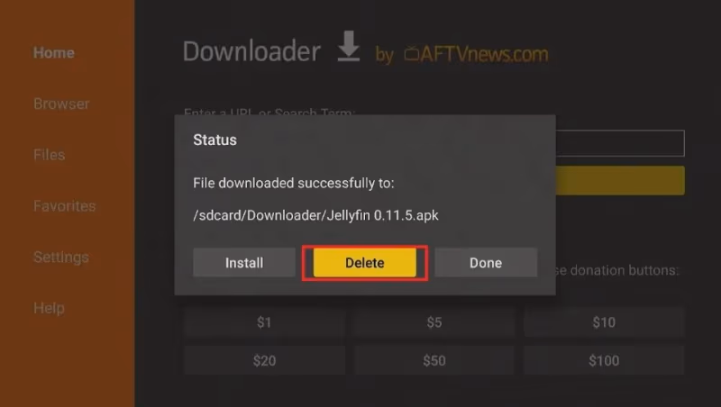 Sideload Jellyfin Apk Using Downloader 8