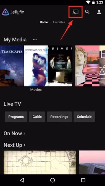Jellyfin Via Screen Mirroring