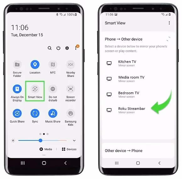 Cast Via Roku Streaming Stick