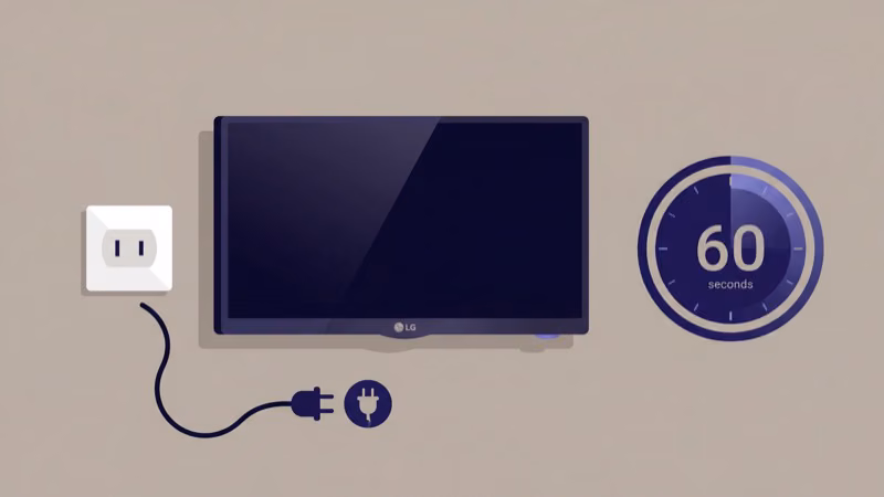 LG smart TV power cycle steps with cord unplugged and timer