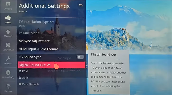 Lg Tv Digital Sound Out From Auto To Pcm