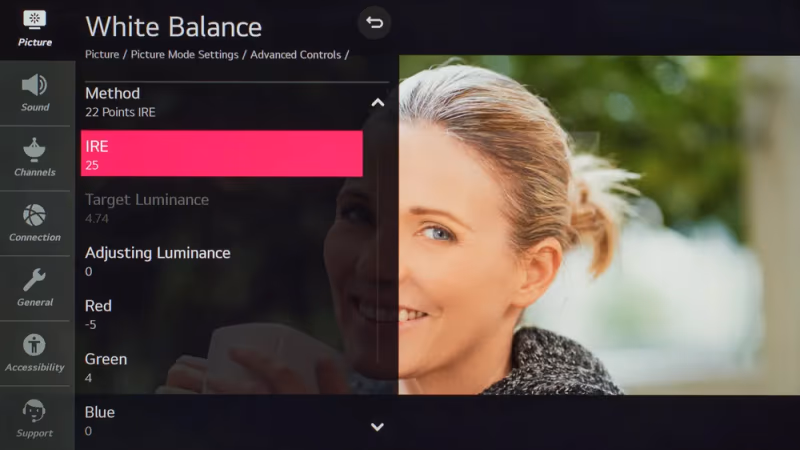 Lg Tv Adjust White Balance