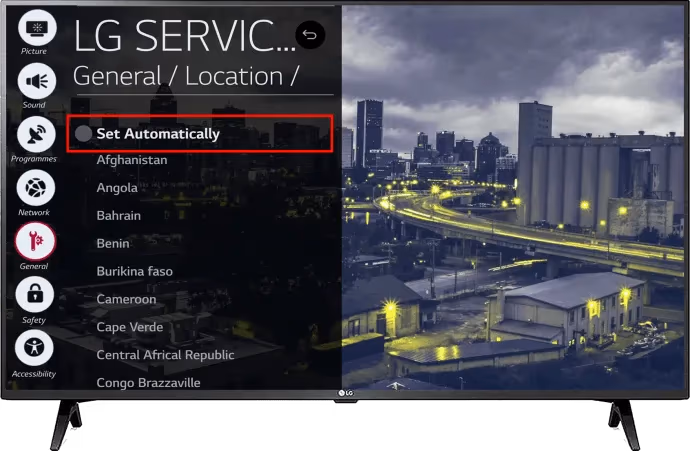 Lg Tv Location Set Automatically