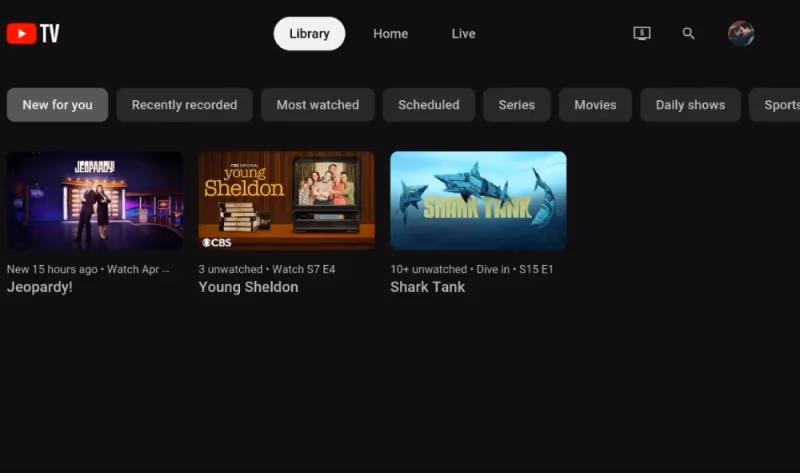 Youtube Tv Library